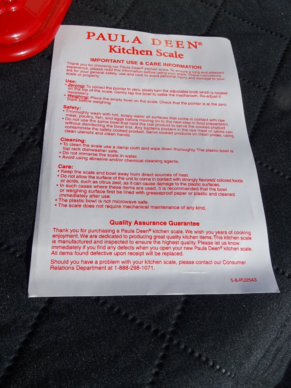 Paula Deen Red Kitchen Scale - Picture 6 of 7